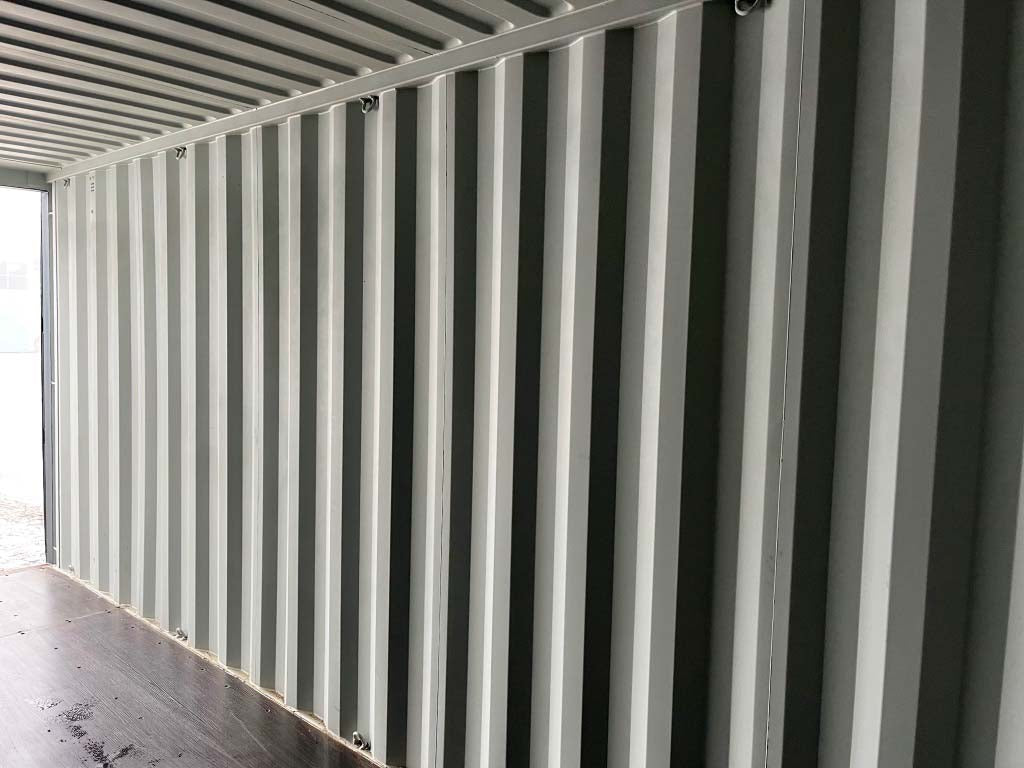 20ft Lagercontainer mit seitlichem Rolltor RAL 7016