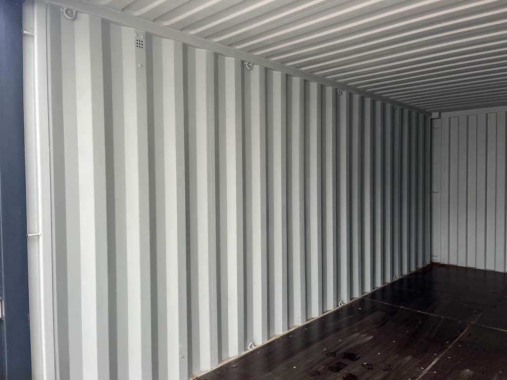 20ft Lagercontainer mit seitlichem Rolltor RAL 7016