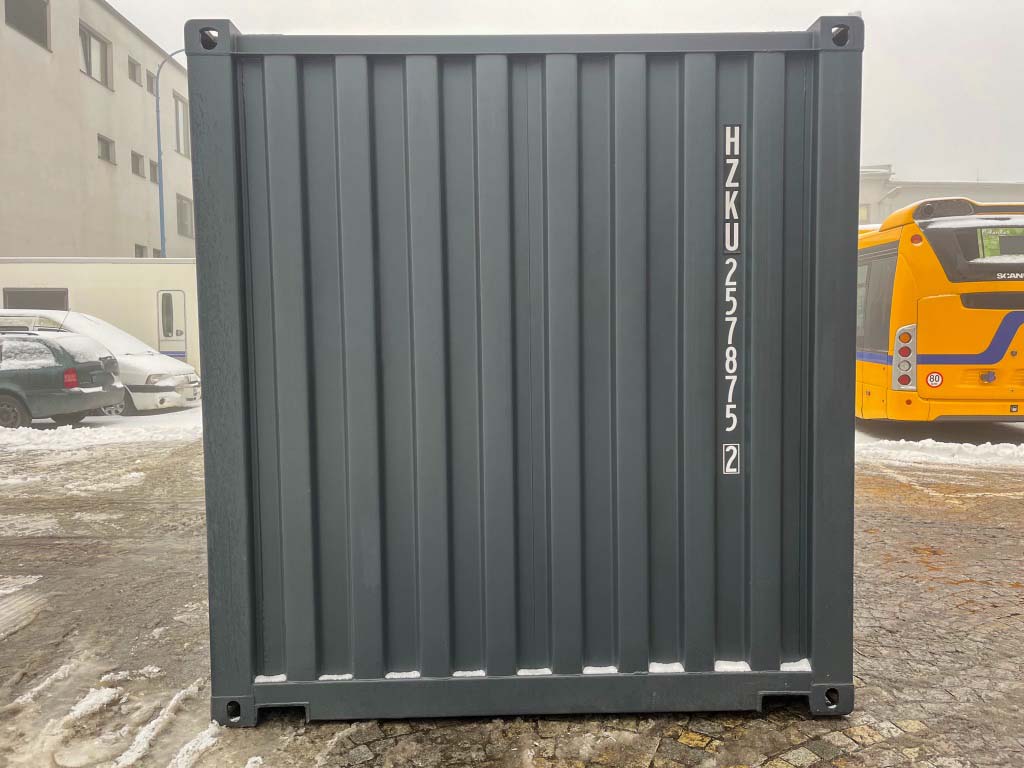20ft Lagercontainer mit seitlichem Rolltor RAL 7016