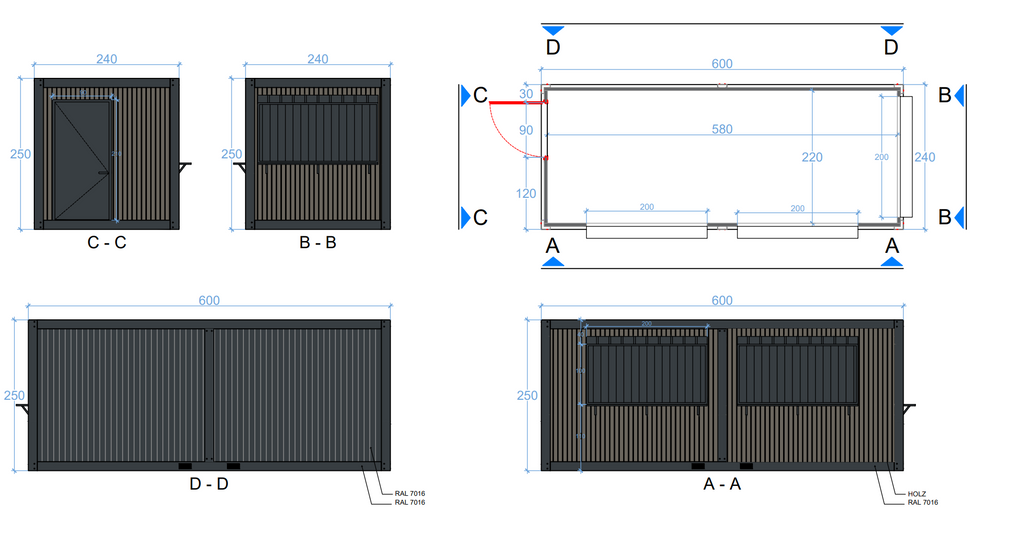Verkaufscontainer Modell IMBISS HOLZ