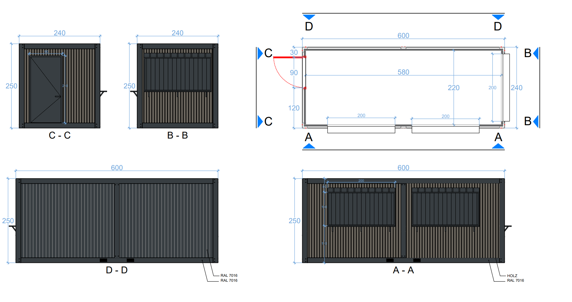 Verkaufscontainer Modell IMBISS HOLZ