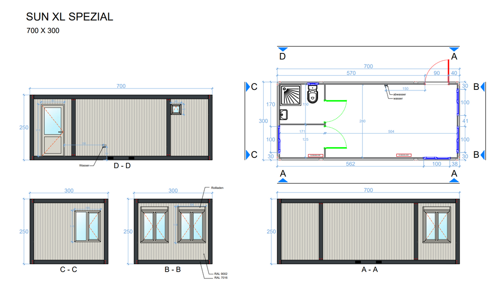 Wohncontainer Modell XL-16